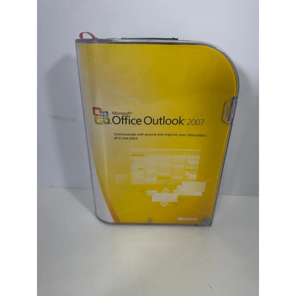 Microsoft Office Outlook 2007 PC Software CD Original Retail Case & COA
